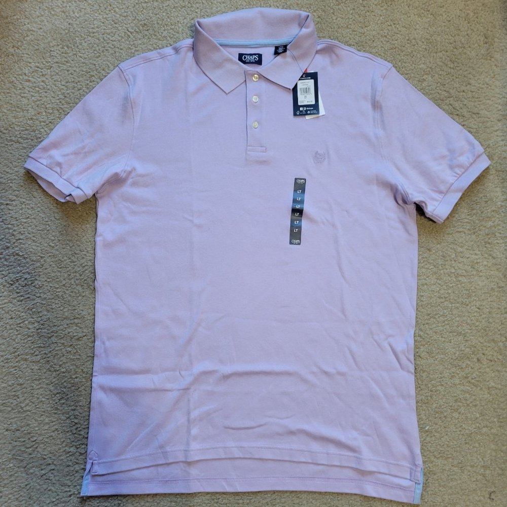 Chaps Men's Interlock Polo - Lavender Purple Large Tall LT NWT
